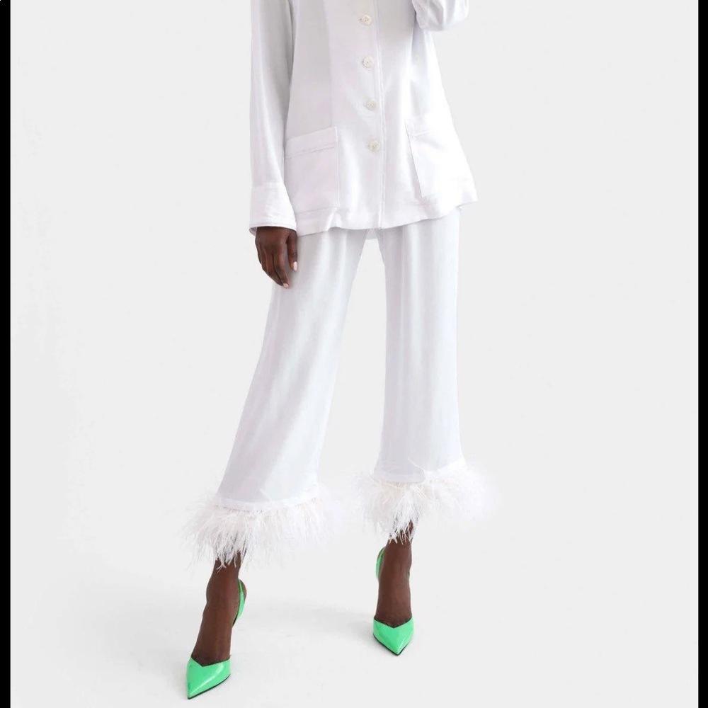 Sleeper bridal white feather pajamas